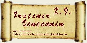 Krstimir Venečanin vizit kartica
